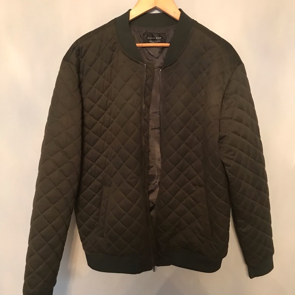 Zara Green Men’s Bomber Jacket - Picture 3 of 5